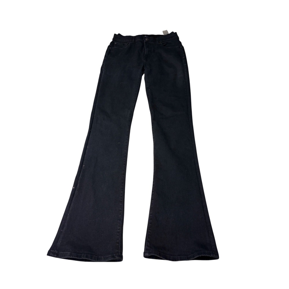 7 For All Mankind Womens‎ Black Flare Jeans Size 28 JSWBC88ESN 7U412C88-GHN